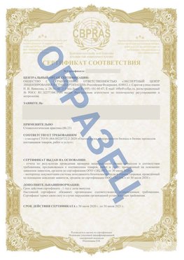 Образец Сертификат СТО 01.064.00220722.2-2020 Анива Сертификат СТО 01.064.00220722.2-2020 
