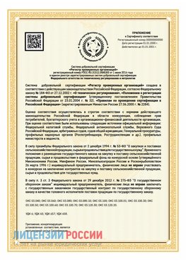 Приложение к сертификату для ИП Анива Сертификат СТО 03.080.02033720.1-2020